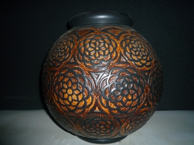 Vase boule orientaliste<br/>H: 35cm - Valeur 4000