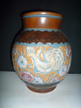 Vase aux coqs<br/>H: 35cm - Valeur 4000