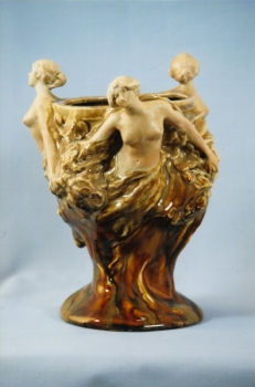 Vase Trois femmes - Albert Finot - Porcelaine émaillée - Valeur : 15000